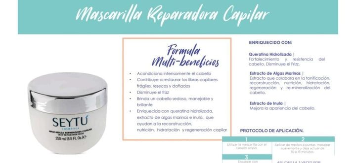 **MASCARILLA REPARADORA CAPILAR SEYTÚ**